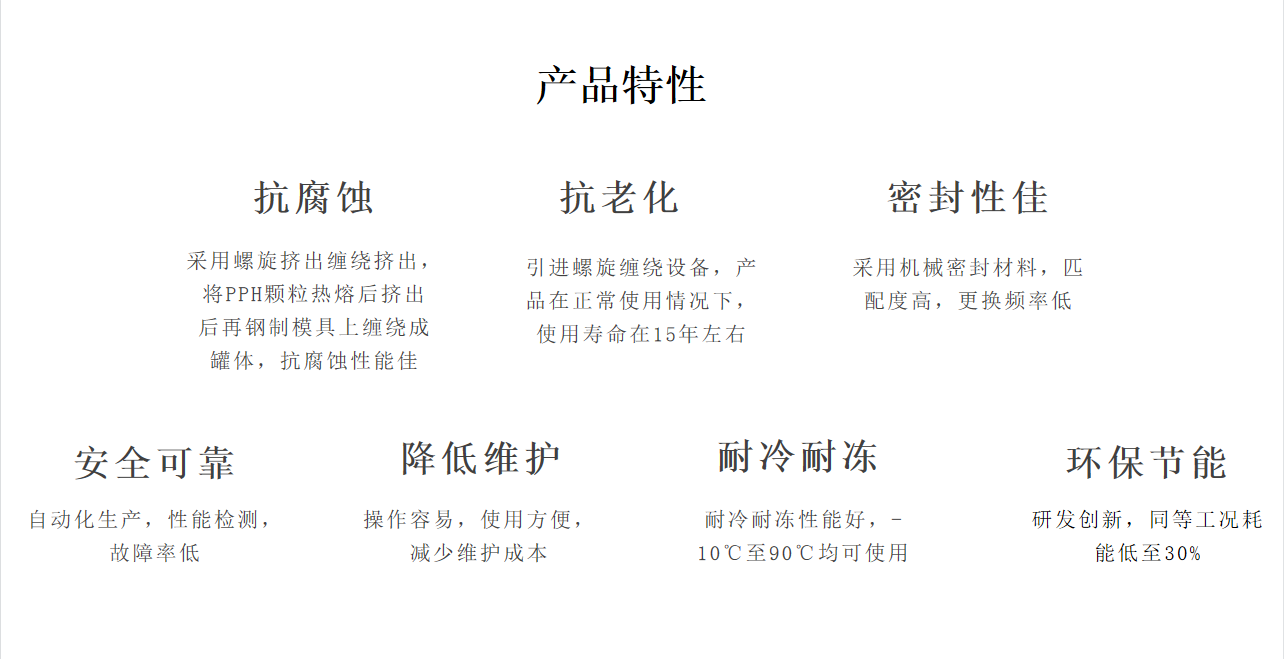 PPH储罐特性 PPH储罐特性